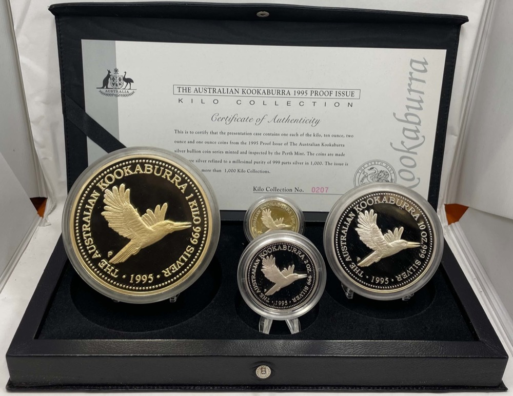 1995 Silver Proof Kookaburra Proof 4 Coin Set