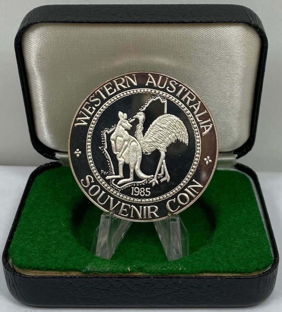 1985 Perth Mint Silver Kalgoorlie Goldfields Souvenir Coin