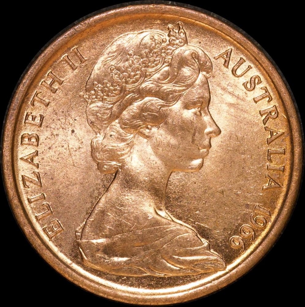 1966 1 Cent Coin Melbourne Choice Uncirculated