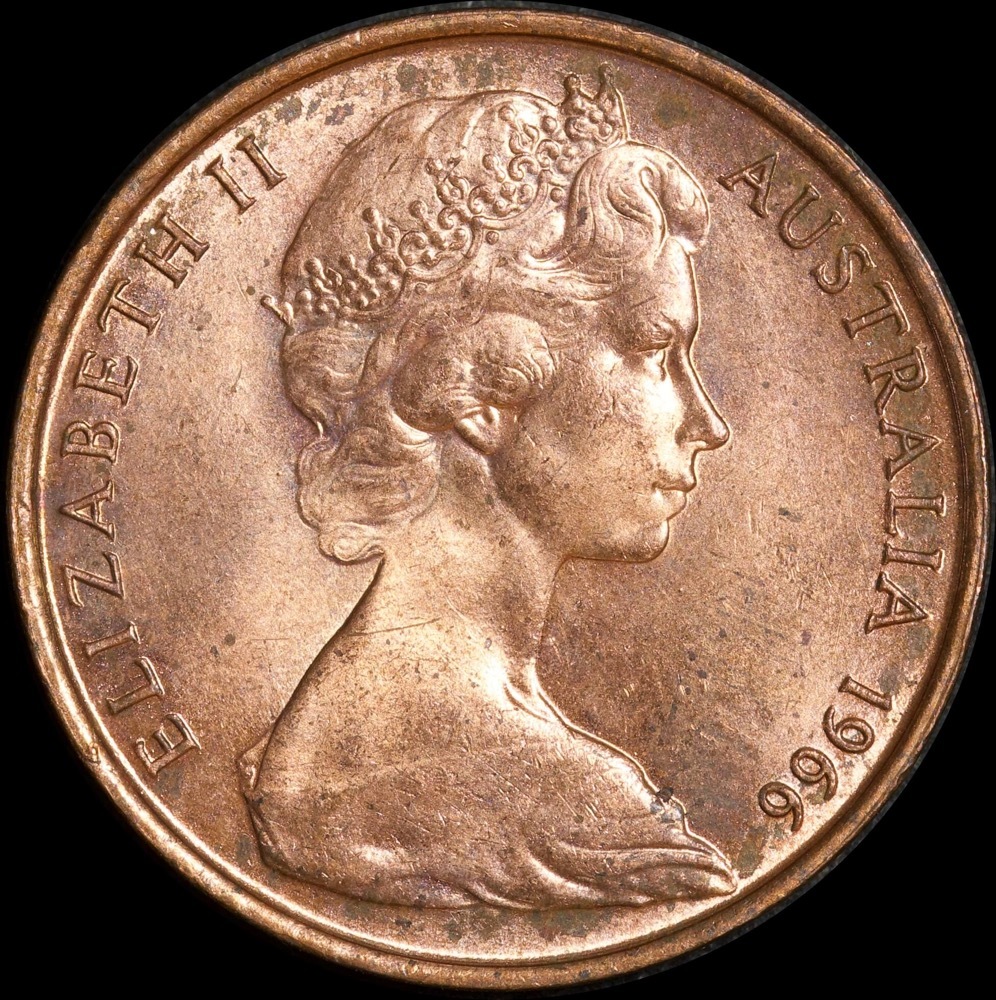 1966 2 Cent Coin Canberra Choice Uncirculated