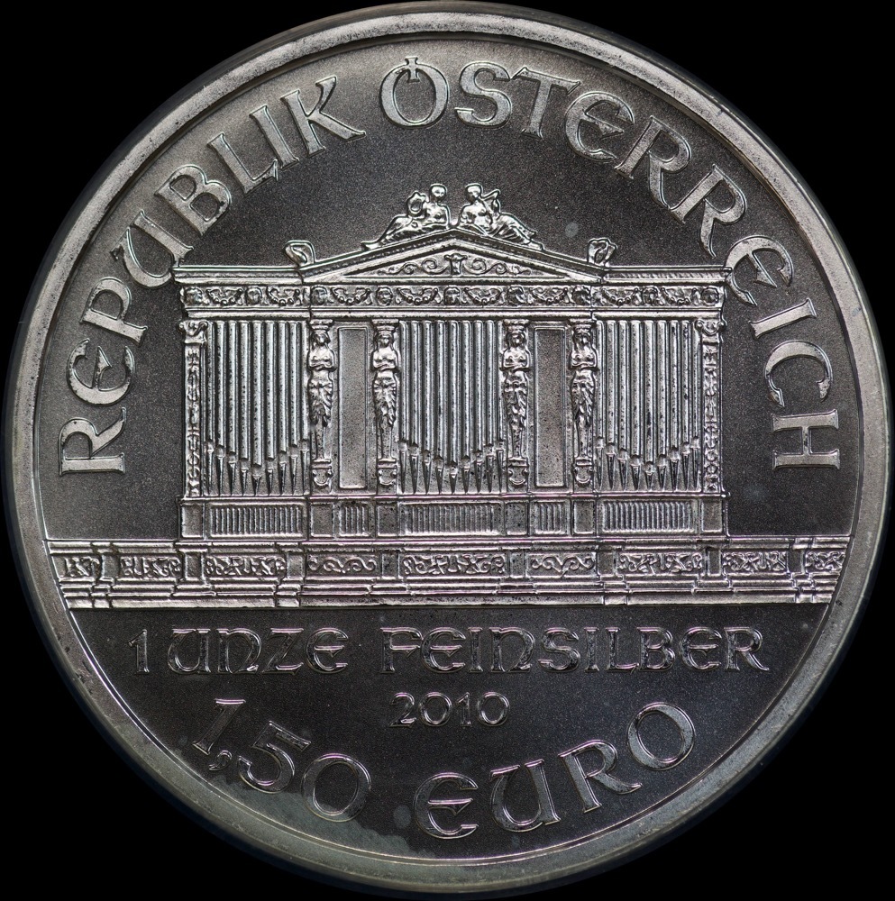 Austria 2010 Silver 1.5 Euro Philharmonic Uncirculated product image