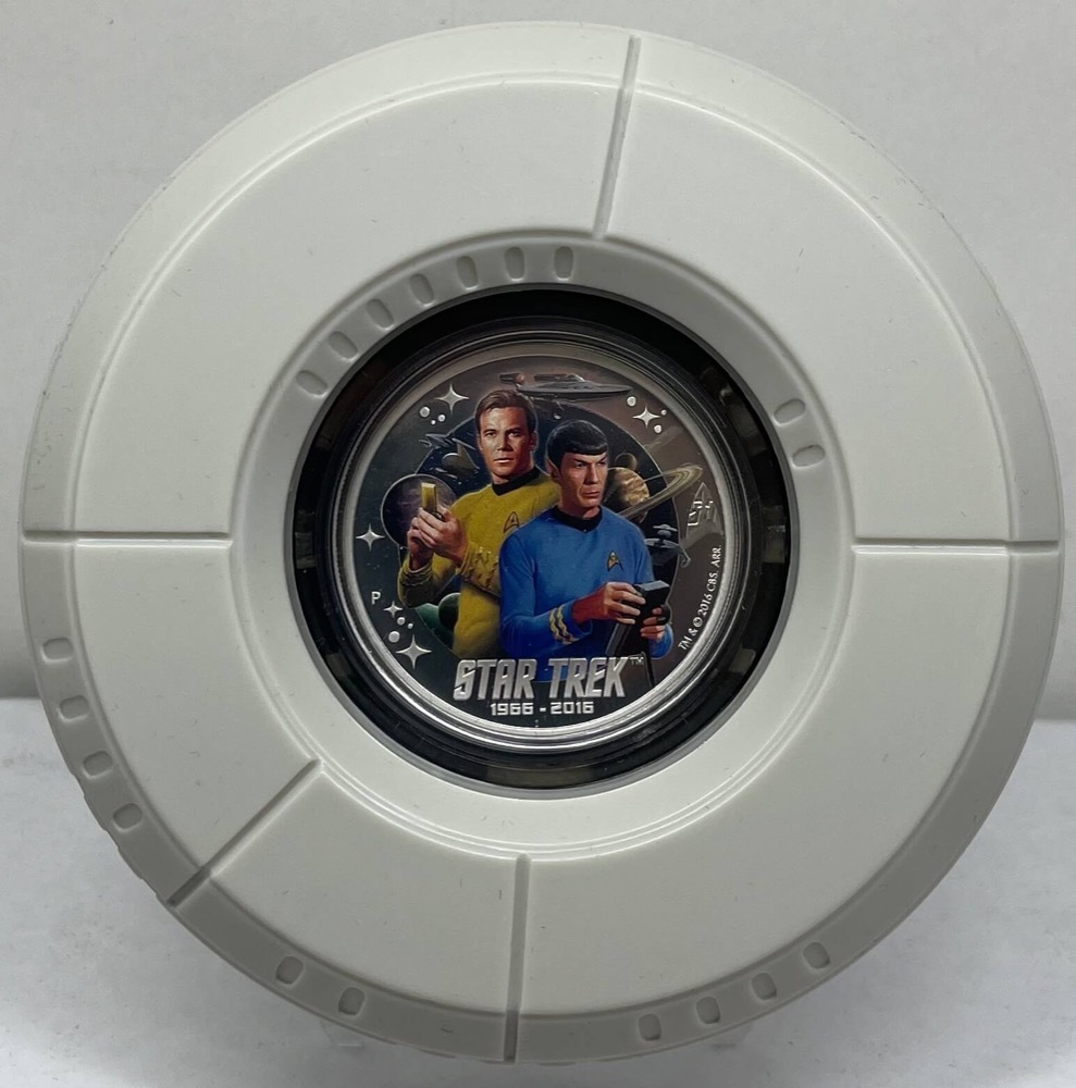 Tuvalu 2016 Silver 1oz Proof Coin Star Trek - Kirk & Spock product image