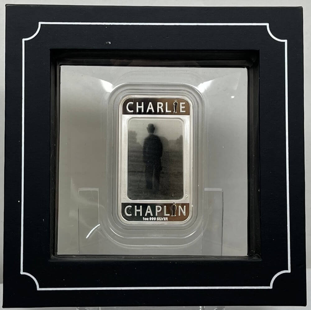 Tuvalu 2014 Silver 1oz Lenticular Coin Charlie Chaplin product image