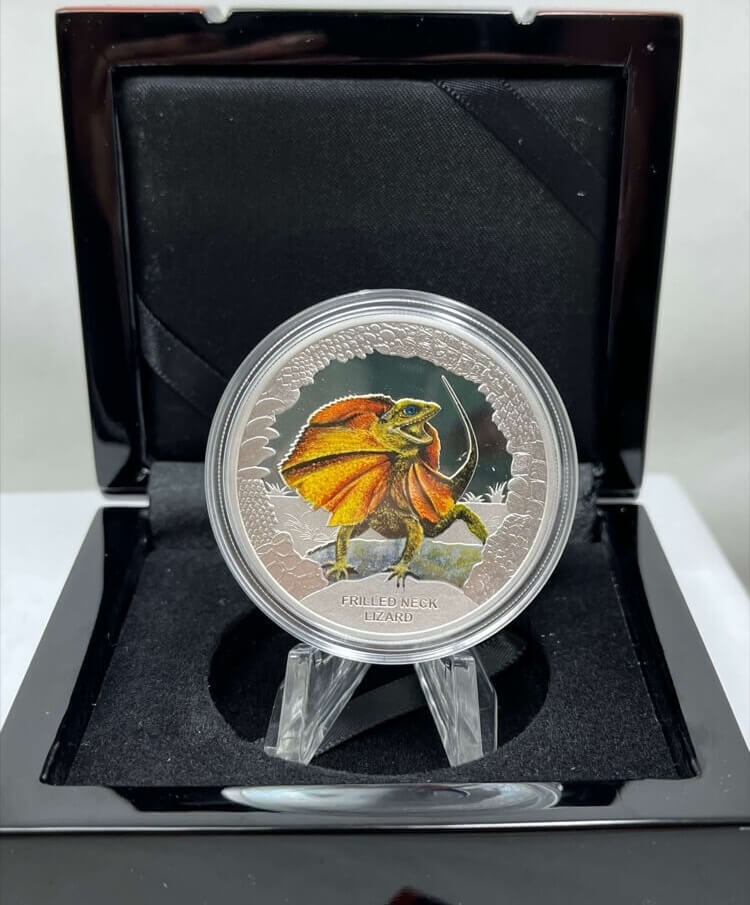 Tuvalu 2013 Silver 1oz Coin Frilled Neck Lizard  product image