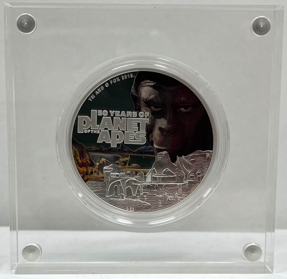 Tuvalu 2018 Silver 1oz Proof 50 Years of Planet of the Apes product image
