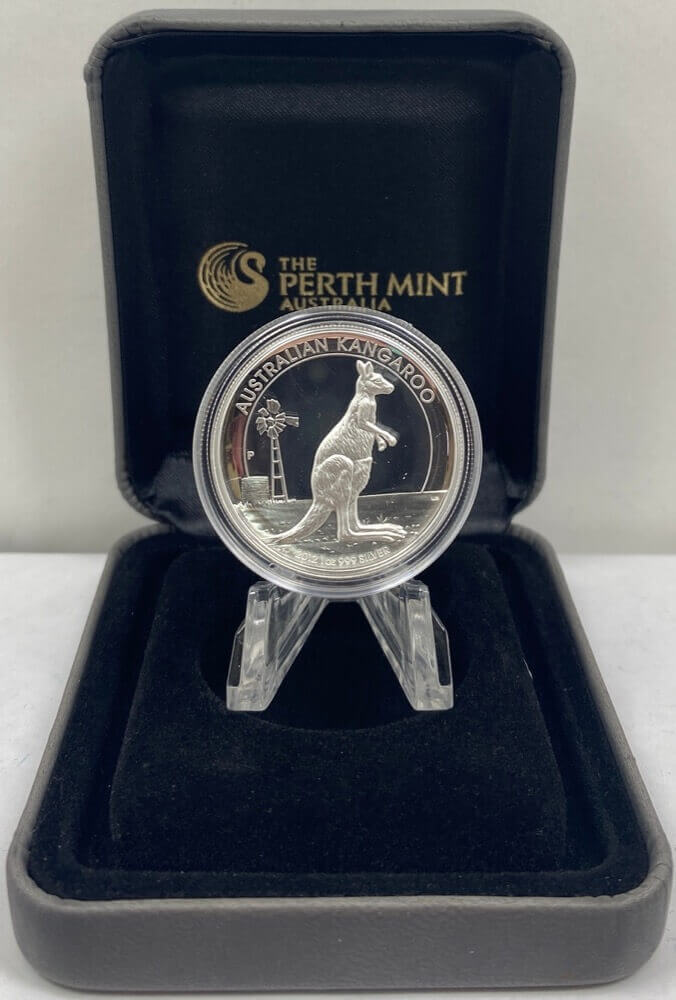 2012 Silver 1oz High Relief Proof Coin Australian Kangaroo product image