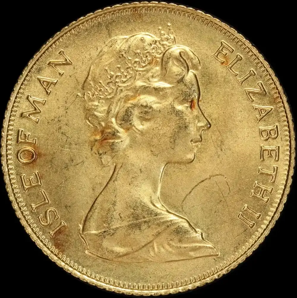 Isle of Man 1974 Gold Half Sovereign KM#26 about Unc product image