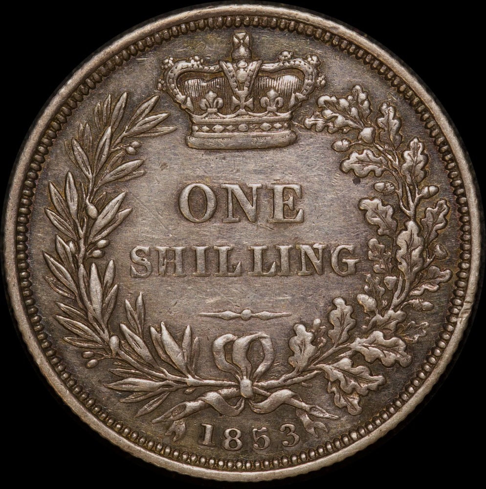 1853 Silver Shilling Victoria 3904 good EF product image