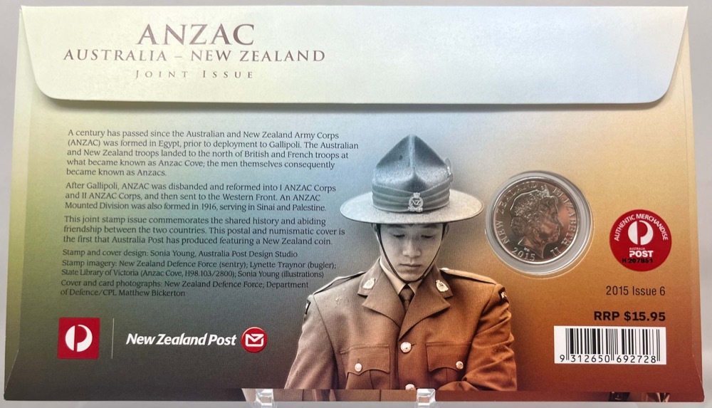New Zealand 2015 50 Cent PNC ANZAC Centenary product image