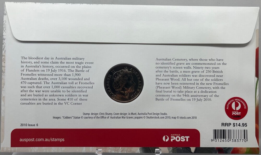2010 20 Cent PNC Australia Remembers - Lost Soldiers of Fromelles