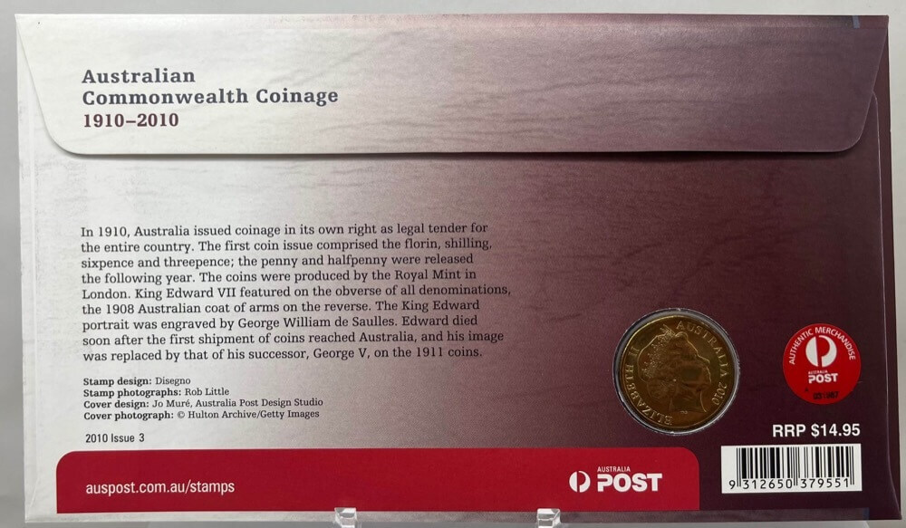 2010 1 Dollar PNC Centenary of Commonwealth Coinage