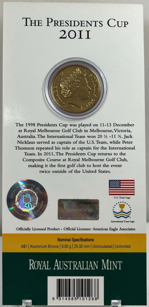 2011 1 Dollar Uncirculated Coin President's Cup