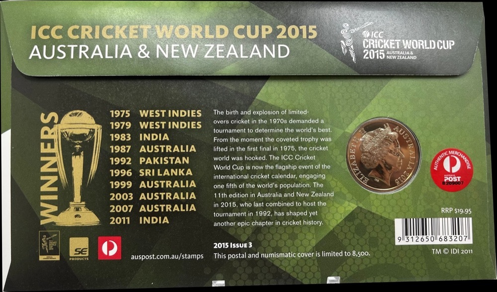 2015 20 Cent PNC ICC Cricket World Cup product image