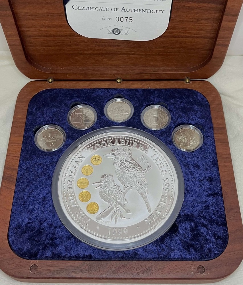 1999 Silver 1 Kilo Kookaburra US State Quarters Privy product image