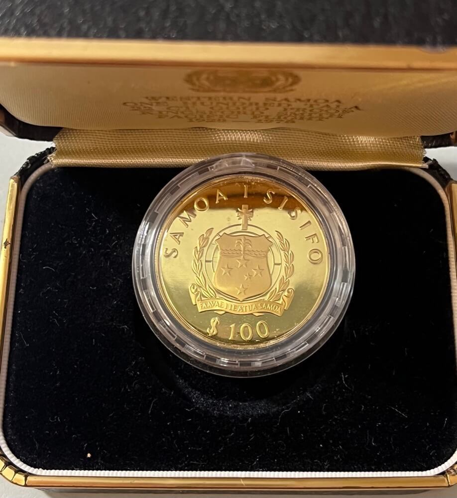 Samoa 1978 Gold 100 Tala KM# 29 Kingsford Smith Anniversary product image