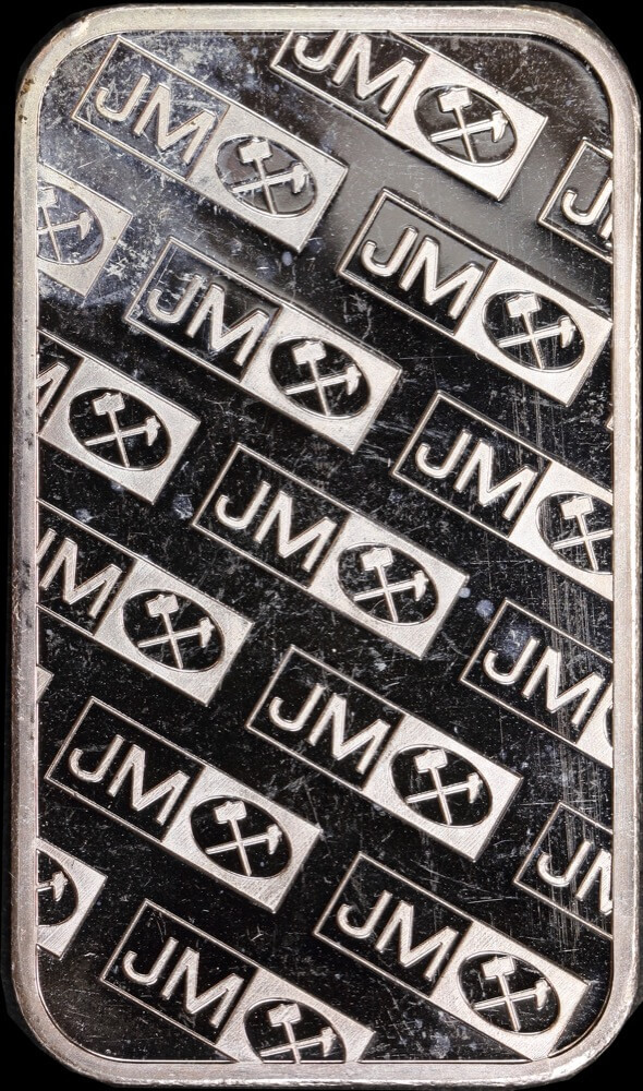 Vintage 1oz Silver Ingot Johnson Matthey 99.9% With Serial Number