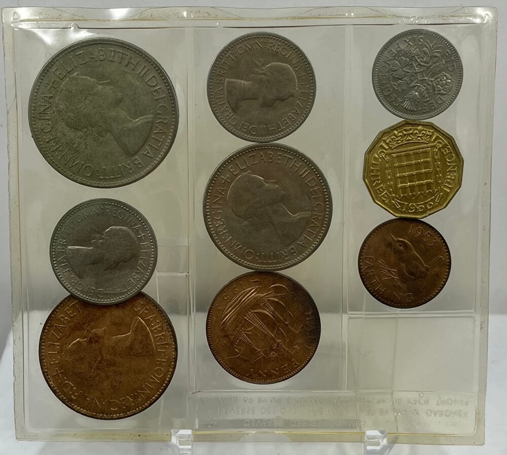 United Kingdom 1953 Uncirculated Mint 9 Coin Set Coronation product image