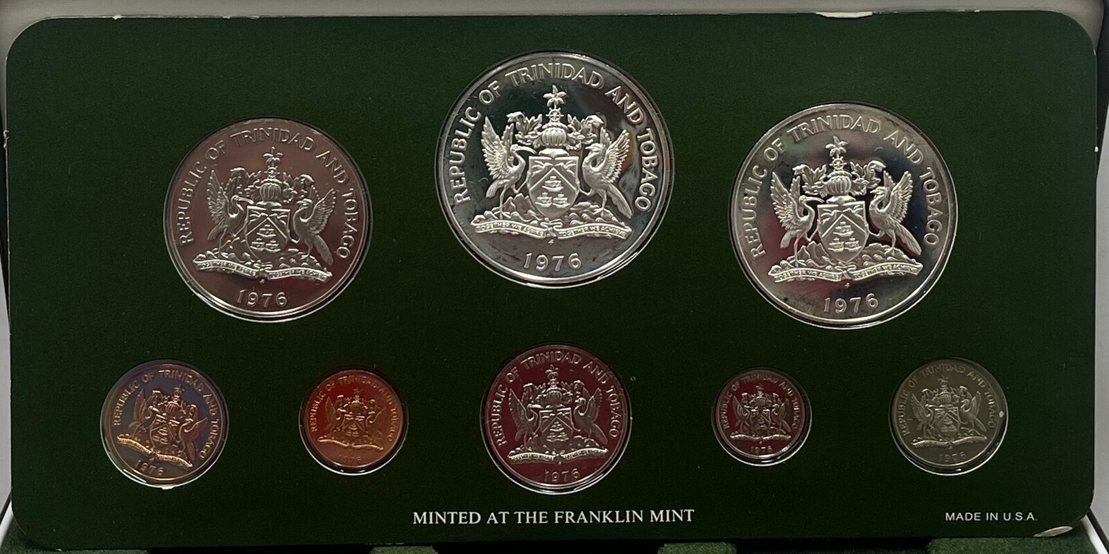 1976 Republic of Trinidad and Tobago 9 Coin Proof Set product image