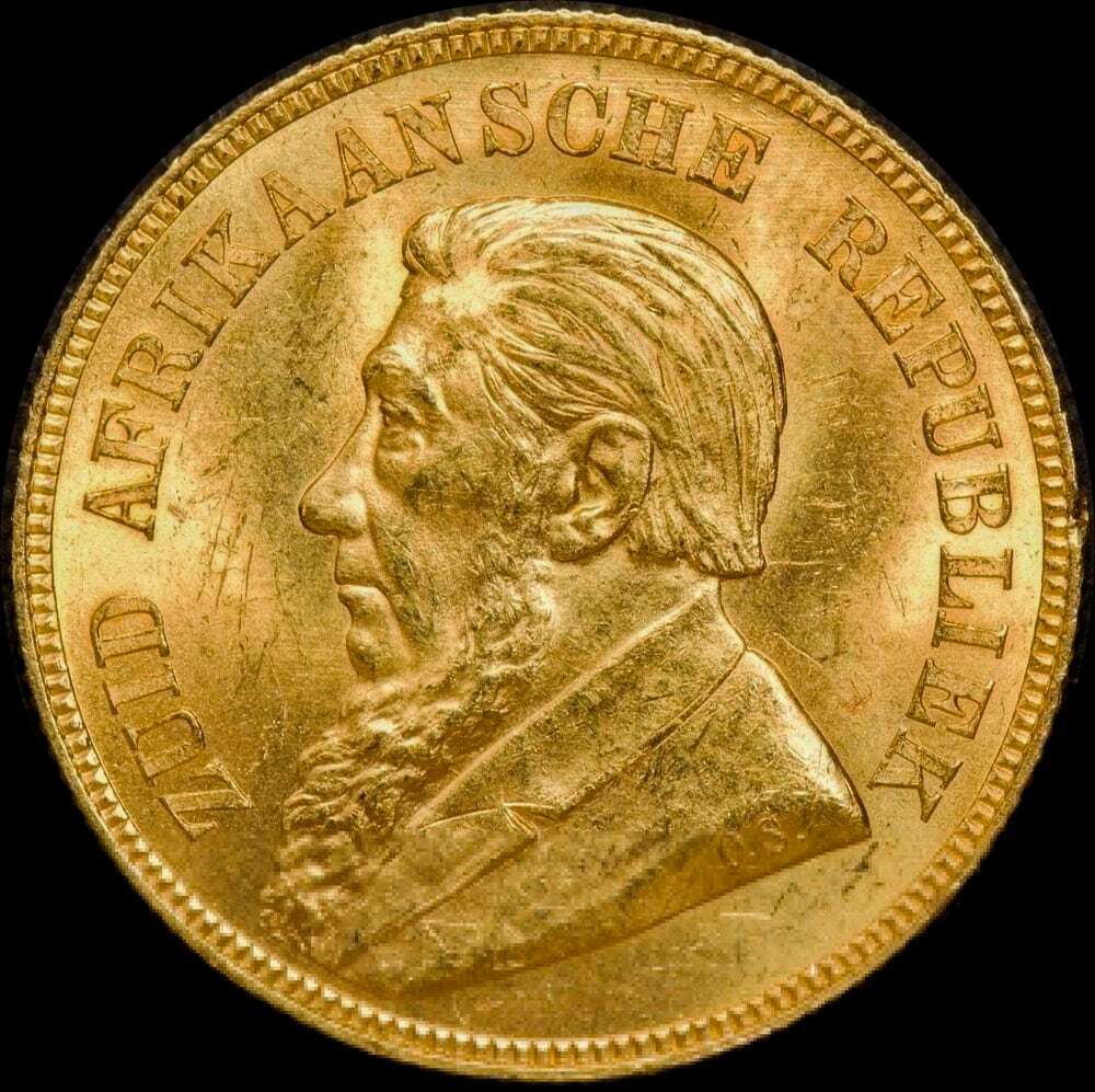 South Africa 1892 Gold Pond Double Shaft KM# 10.1 PCGS MS63 product image