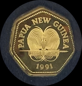 Papua New Guinea 1991 Gold Proof 100 Kina KM# 29 Butterfly product image
