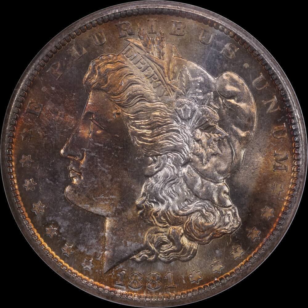 USA 1881-S Silver Morgan Dollar NGC MS65 product image