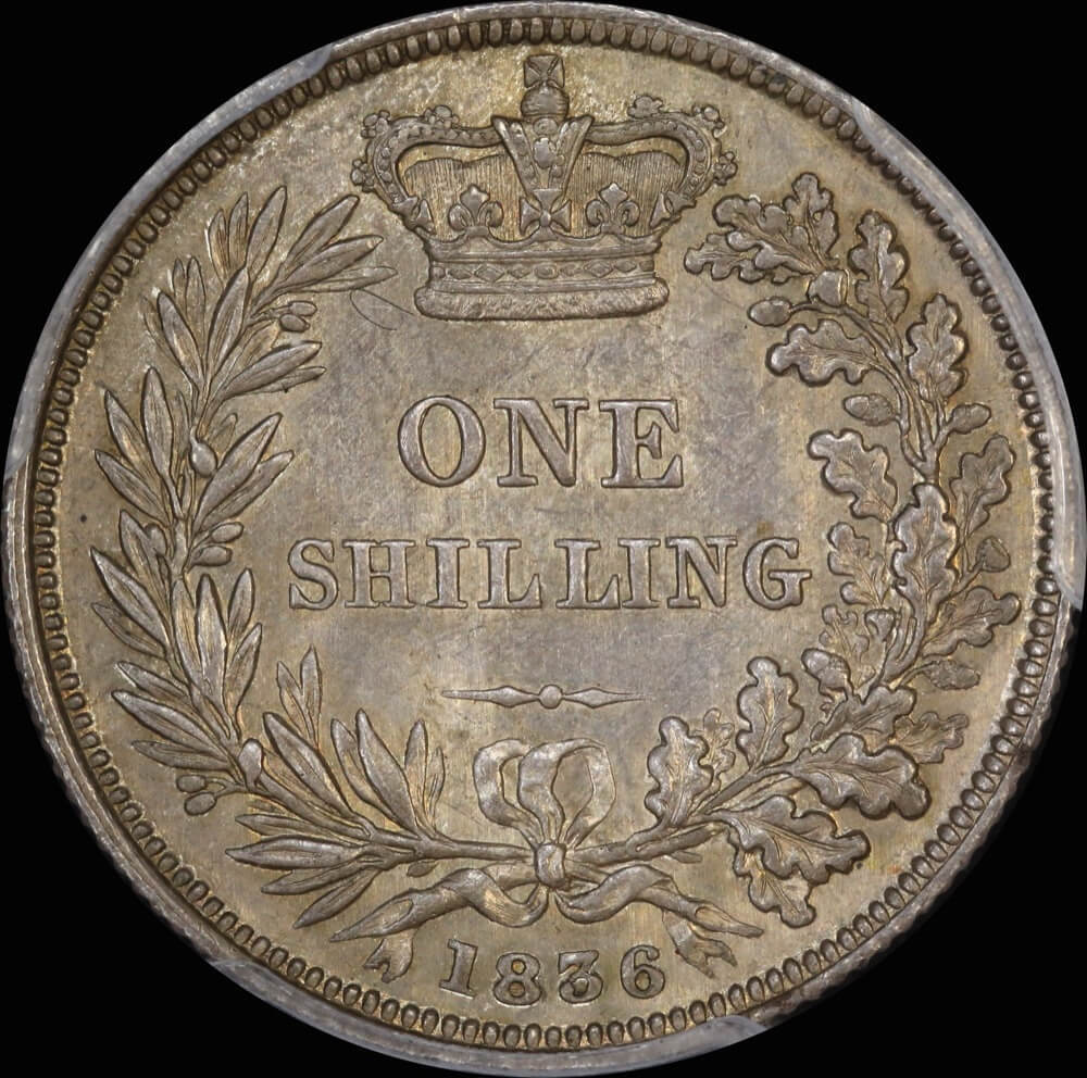 1836 Silver Shilling William IV S#3848 PCGS MS63+ product image