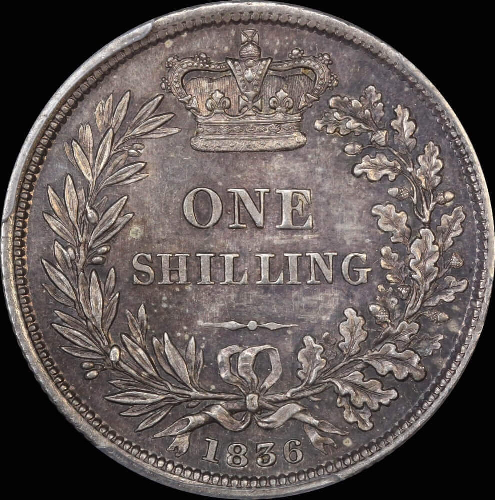 1836 Silver Shilling William IV S#3848 PCGS MS62