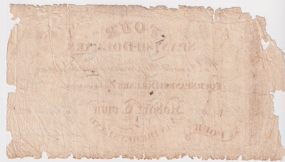 1823 Van Diemen's Land 4 Spanish Dollars Promissory Note Lempreire Good