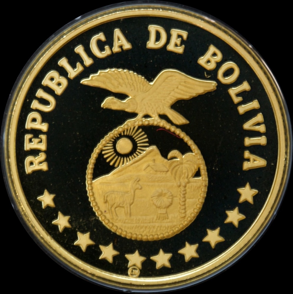 Bolivia 1979 Gold 4000 Dollar Proof KM# 199 Unicef Year of the Child product image
