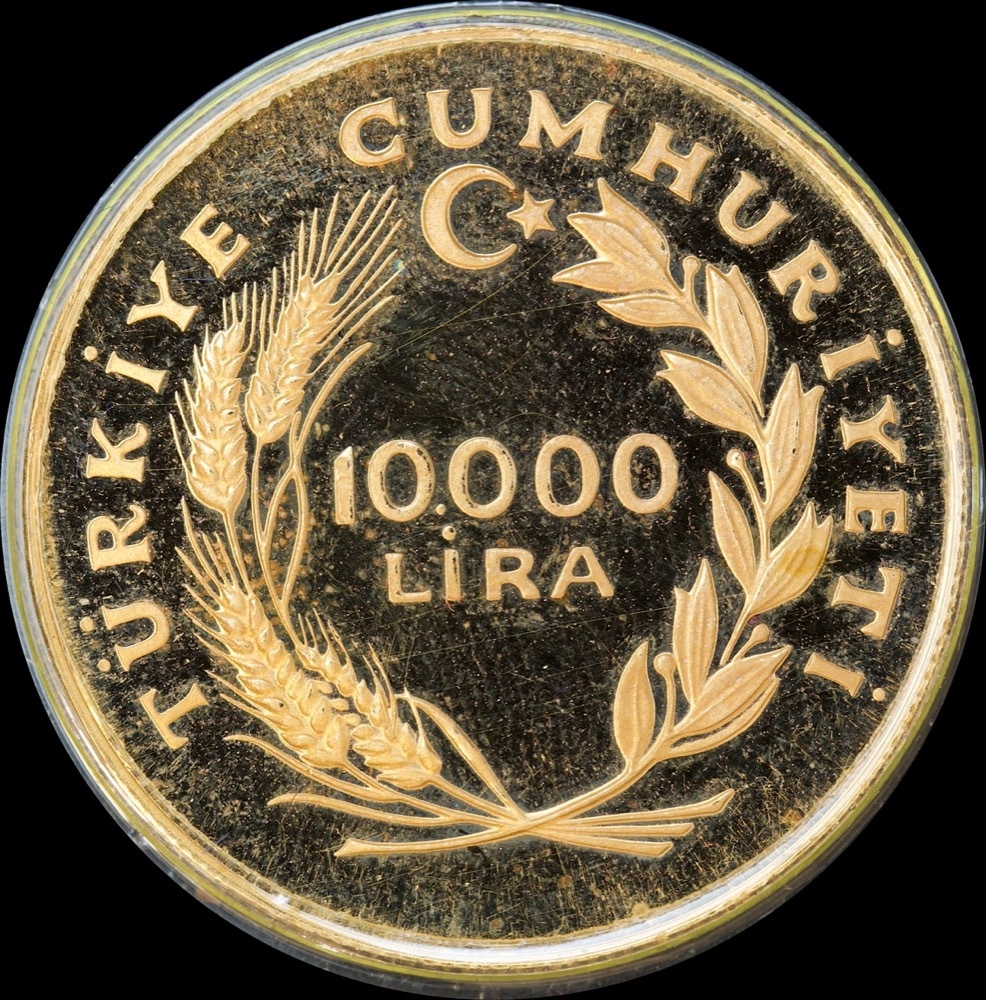 Turkey 1979 Gold 10,000 Lire Proof KM# 993 Unicef - Year of the Child product image