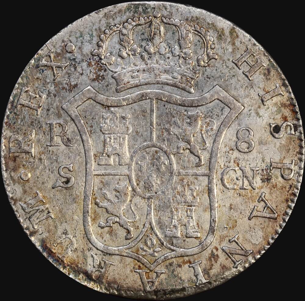 Spain 1798 Silver 8 Reales KM#432.1 ex Rapid Shipwreck AVF