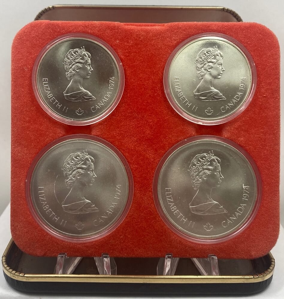 Canada 1974 1976 Uncirculated Set of 4 Silver Montreal Olympics Series III