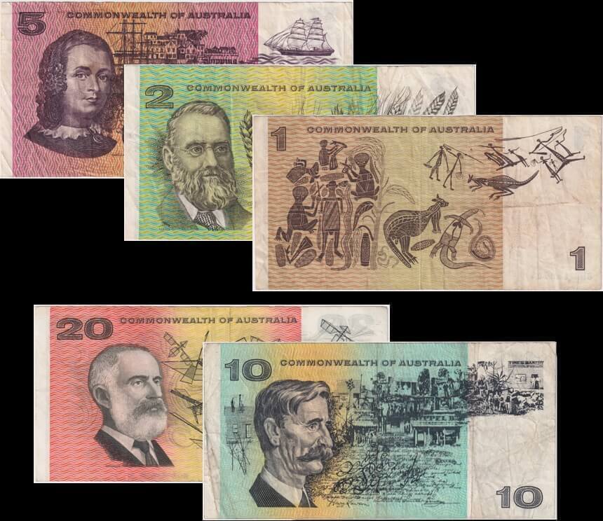 Set of 5 Phillips/Wheeler Notes 1972-1976 Fine - Very Fine Condition product image
