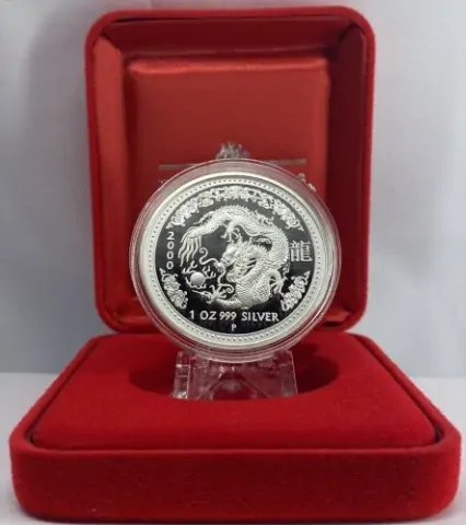 2000 Silver Lunar One Ounce Proof Coin Dragon product image