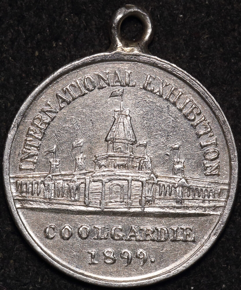Coolgardie International Exhibition Medallette in Silver 1899 by Stokes