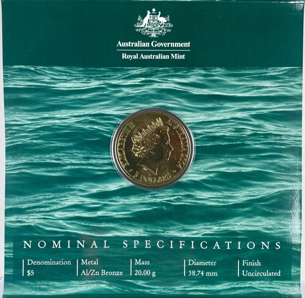 2004 5 Dollar Uncirculated Coin Tasmania Bicentenary