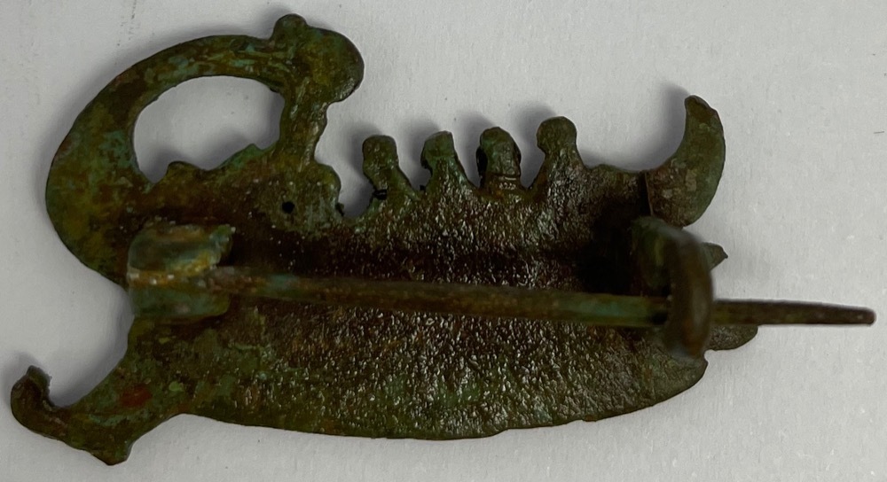 Ancient Rome C. 2nd Century AD Bronze Galley Fibula Type I product image