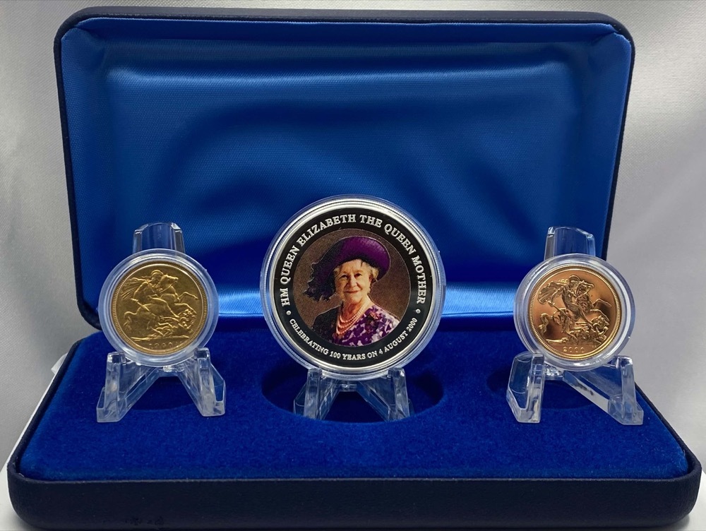Cook Islands 2000 Gold Proof Queen Mother Soveriegn Set product image