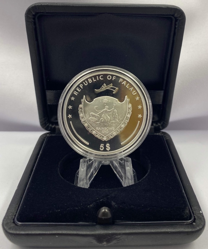 Palau 2009 Silver Prooflike 5 Dollar Coin Ducati Casey Stoner product image