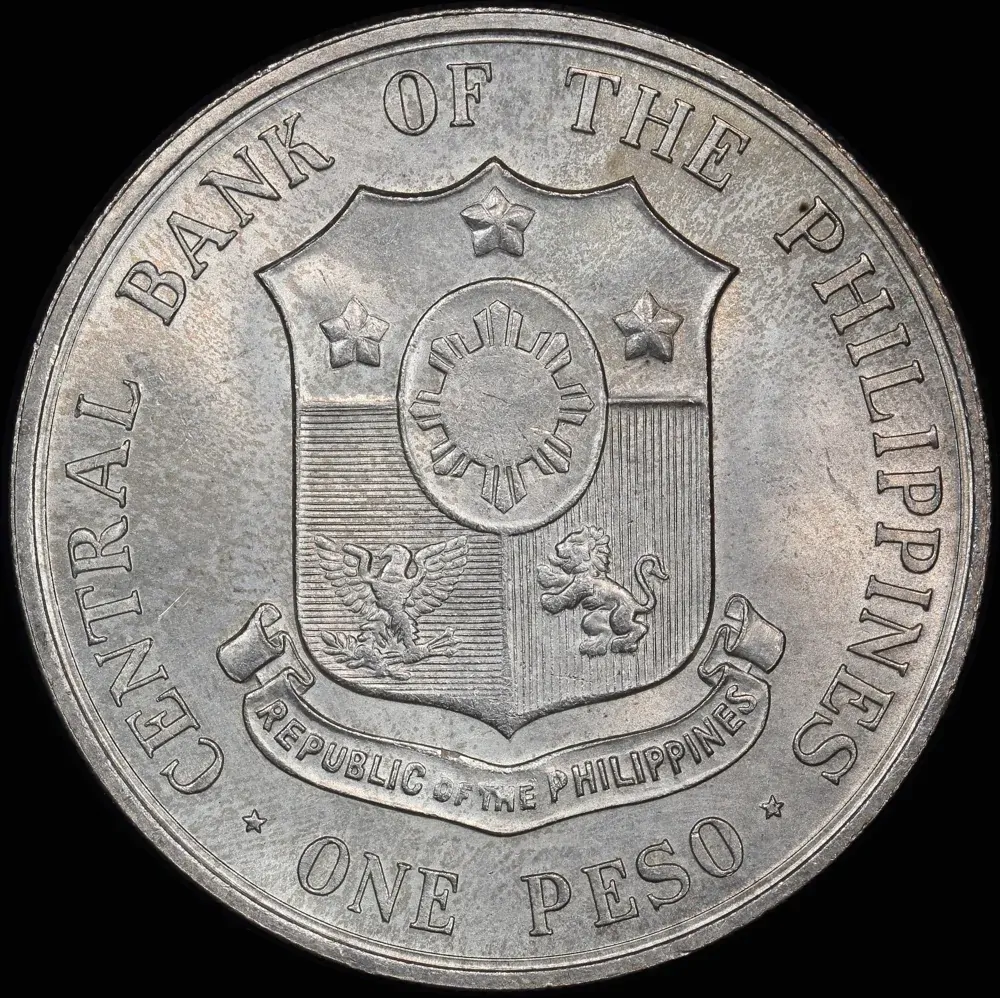 Philippines 1964 Silver 1 Peso KM#194 Uncirculated product image