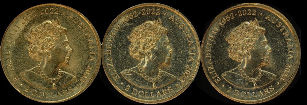 2023 Coloured 2 Dollar Coin Trio Vegemite Uncirculated