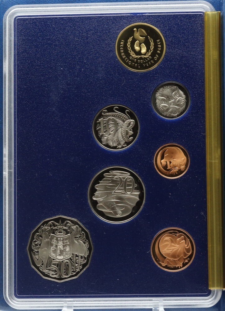 Australia 1986 Proof Coin Set International Year Of Peace Damaged Packaging product image