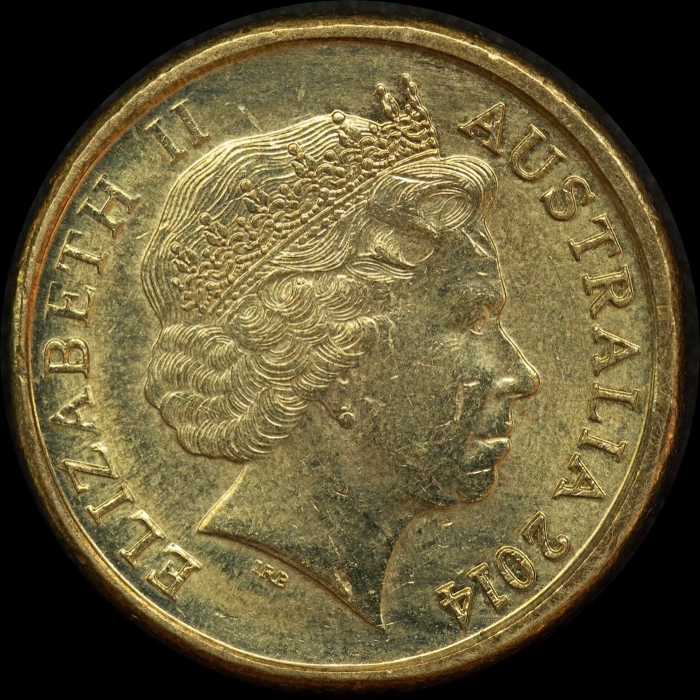 2014 Coloured 2 Dollar Coin Green Dove Circulated