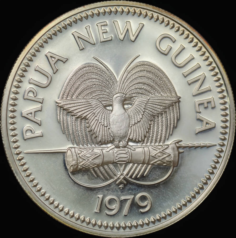 Papua New Guinea 1979 Silver Proof 10 Kina Bird of Paradise product image