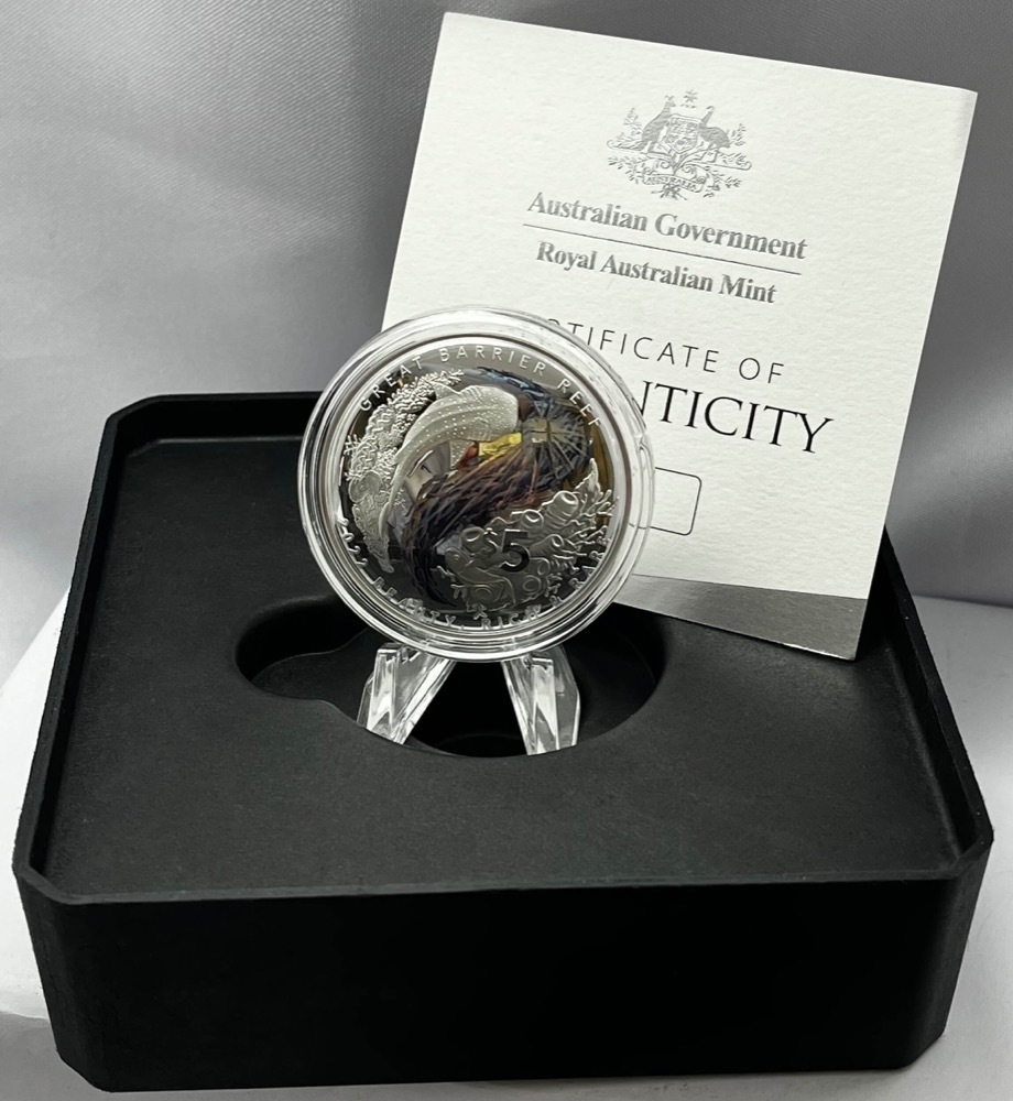 2022 Silver 5 Dollar Domed Proof Coin Great Barrier Reef product image