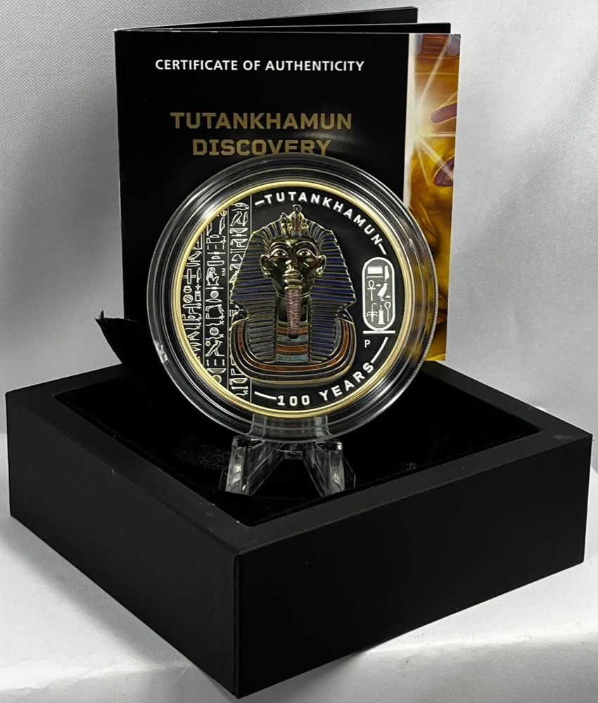 Tuvalu 2022 Silver 2oz Gilded Coin Tutankhamun Discovery product image