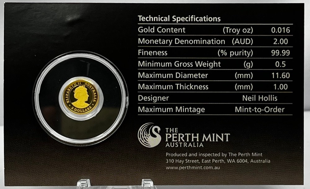 2022 Gold Half Gram Coin Mini Kangaroo product image
