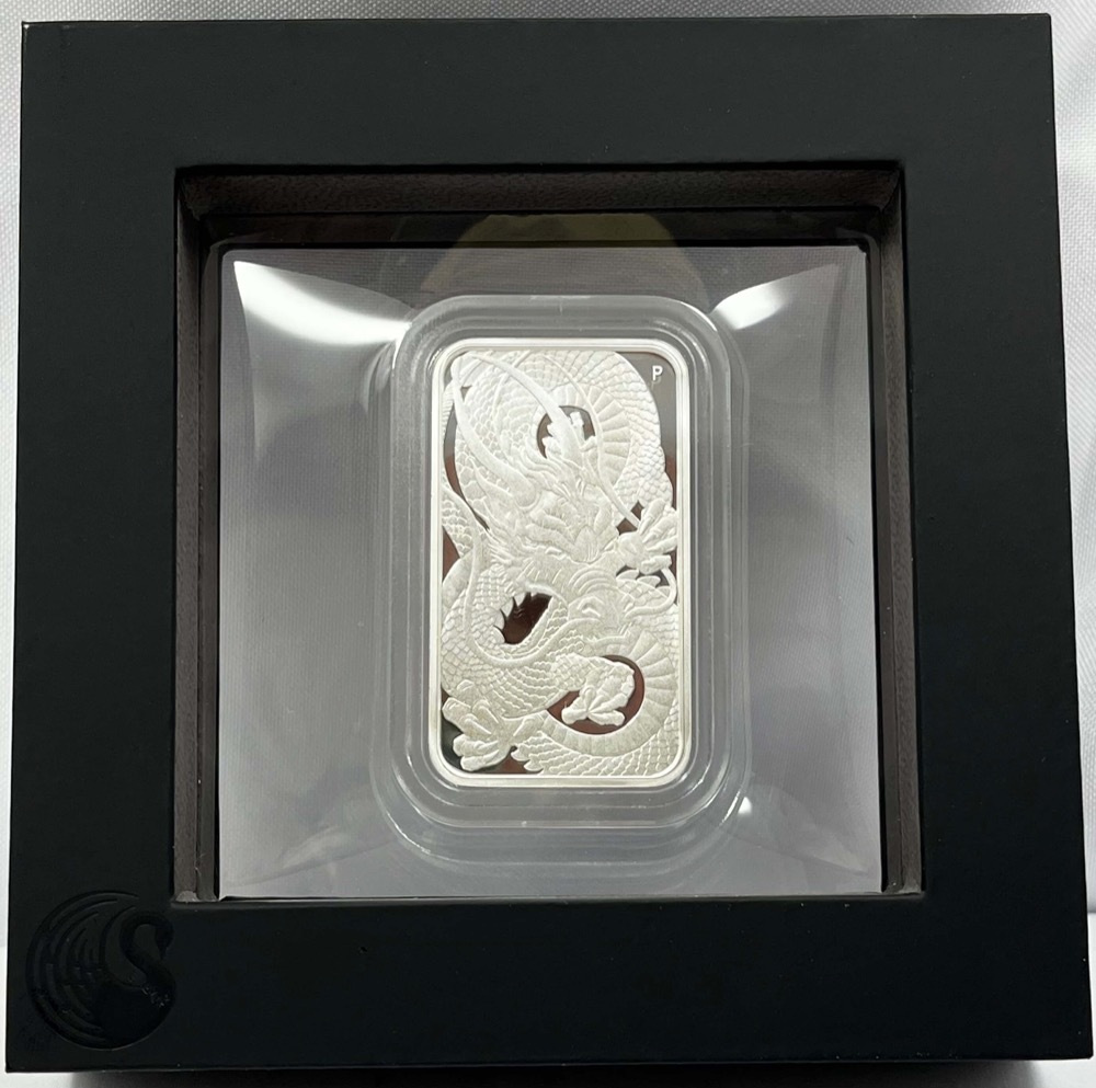 2021 Silver 1oz Rectangular Proof Coin Dragon
