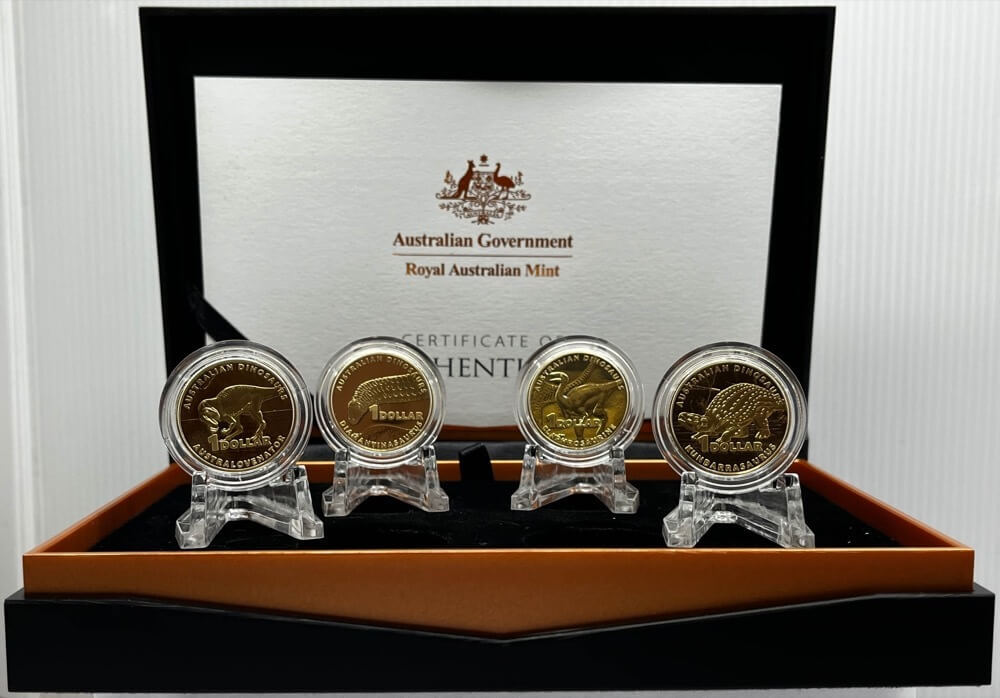 Australia 2022 Four Coin Proof Set - Australian Dinosaurs product image