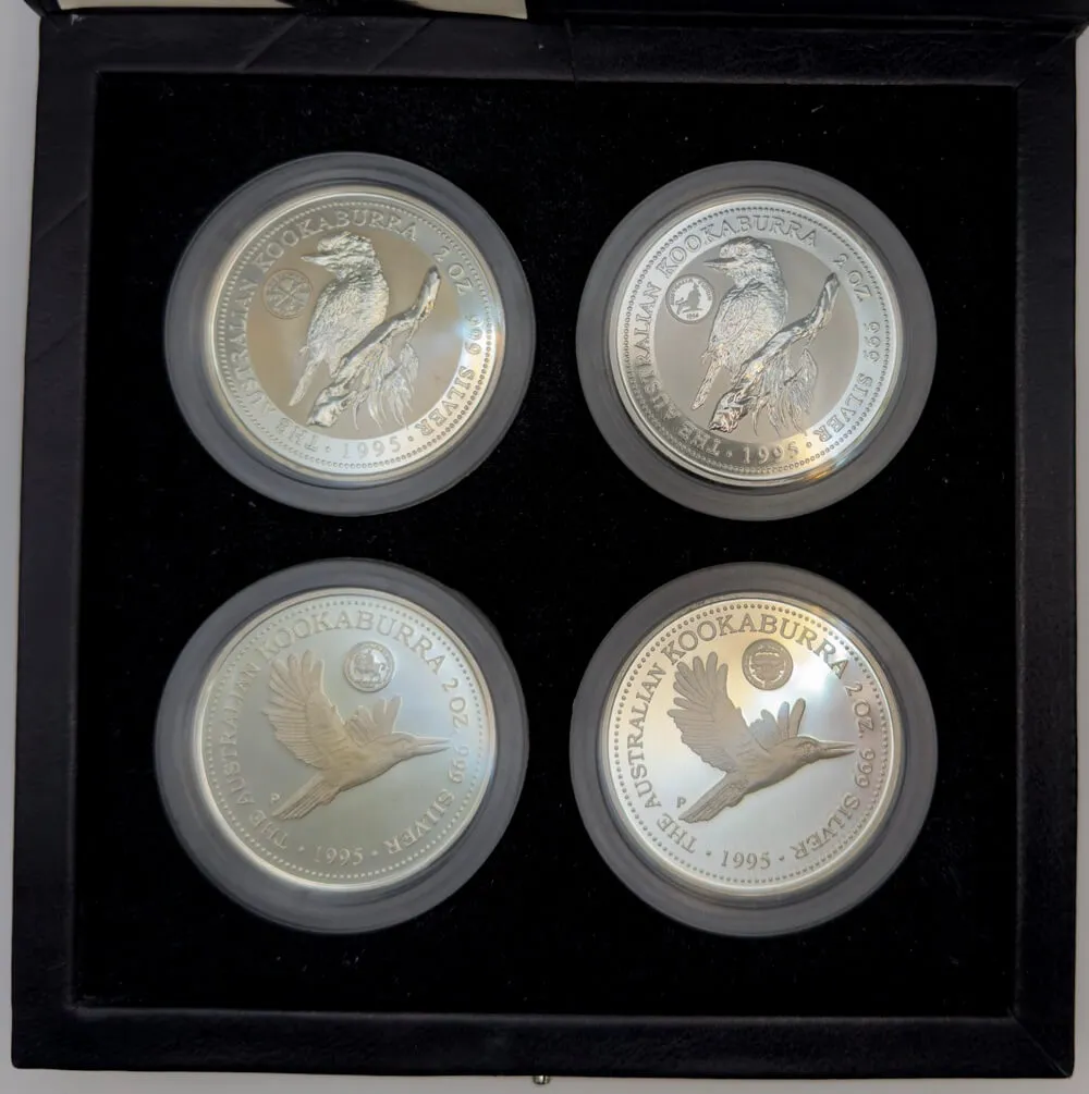 1995 Silver 2oz Kookaburra Coin Florin Privy Mark Set in Case product image